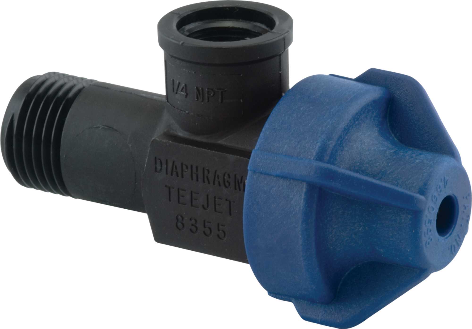 UniJet® Diaphragm Check Valve Nozzle Body, 8355-1/4-NY-BL-8